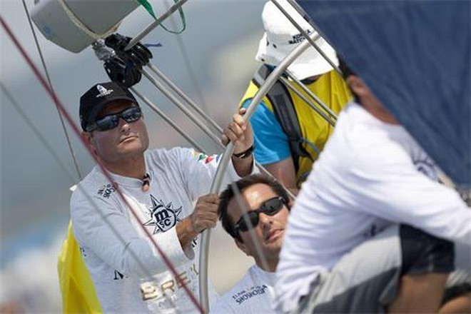 Paolo Cian in action during his semi final against Ben Ainslie. Korea Match Cup 2009 © Gareth Cooke - Subzero Images http://www.subzeroimages.com